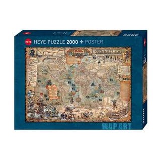 298470 - Piratenwelt - Landkarten-Kunst, 2000 Teile, 96.6 x 68.8 cm