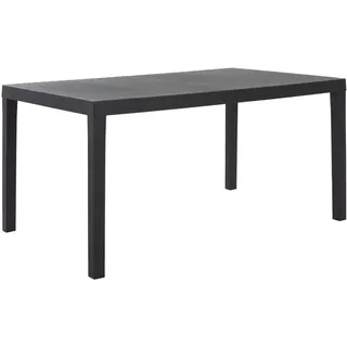 PROGARDEN Ambia Garden Gartentisch Anthrazit, Kunststoff, rechteckig, 90x72x150-220 cm, Made in Italy, Gartenmöbel, Gartentische, Gartentische