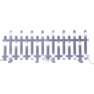 Wellhome LED Zaunleuchten Set 8 Stück weiß mit Controller und Timer