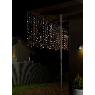 Konstsmide Lichtervorhang LED 10 m Transparent 400 Dioden Warmweiß