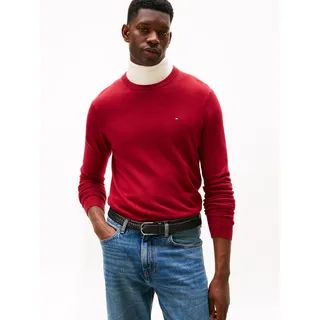 Tommy Hilfiger Rundhalspullover PIMA ORG CTN CASHMERE CREW NECK rot XL (52)