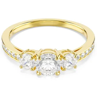 Swarovski Stilla Attract Ring, Rundschliff, Weiß, 18K Goldbeschichtet | 55