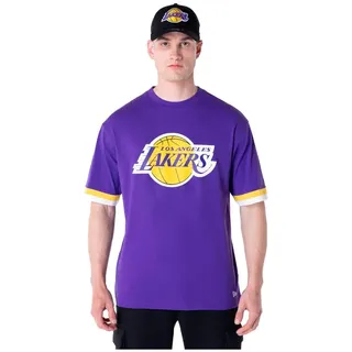 New Era NBA Panel Oversized T-Shirt Los Angeles Lakers Purple (DE/NL/SE/PL, Alphanumerisch, L, Regular, Regular, Lila)