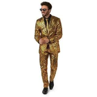 Opposuits Partyanzug Golden Geo Star Anzug, Damit bist Du der Star auf jeder Tanzfläche! 56