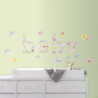 RoomMates Kathy Davis Wandaufkleber mit Schmetterlingen, zum Abziehen und Aufkleben