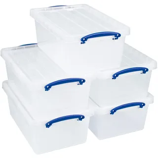 Really Useful Box Aufbewahrungsbox 40,5 x 26 x 16 cm 5-tlg. transparent