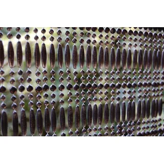 Türvorhang CASA FREJUS 1 Perlenvorhang braun, La Tenda, Ösen, transparent, 120 x 230 cm, Perlen - Länge individuell kürzbar braun 120 cm x 230 cm