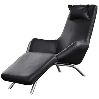 KAWOLA Relaxliege CAVAL Leder 79 x 95 x 157 cm schwarz
