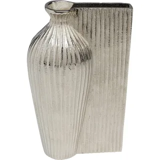 Kare Design Vase Mixeo, Silber, 33x20x12cm
