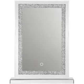 Xora Schminktischaufsatz, Klar, Silber, Kunststoff, Glas, Holzwerkstoff, 18x65x50 cm, RoHS, CE, Schlafzimmer, Schminktische