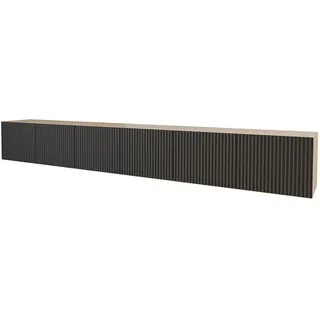 altdecor NOA-2 Lowboard 300 cm Schwarz Holz/MDF/Holzwerkstoff
