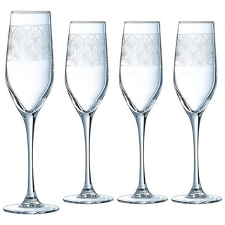 CreaTable Sektglas Sektglas Paradiso 160 ml, Glas weiß