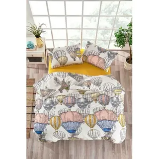 L'Essentiel Linge de Maison, Cappadocia Baumwolle, Senf, Ranforce King-Size-Bettbezug-Set (FR), 100 % BAUMWOLLE RANFORCE, 240 x 220 cm - Gelb