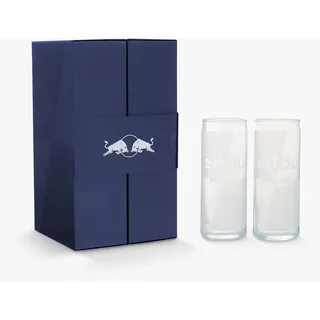 Red Bull Doppelpack Glas, Gläser im Dosen-Design, Merch Geschenkset (2x für 220 ml)
