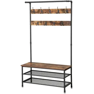 Kompaktgarderobe  Dalson , braun , Maße (cm): B: 100 H: 182