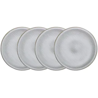 BUTLERS HENLEY Speiseteller Ø27 cm grau 4er Set