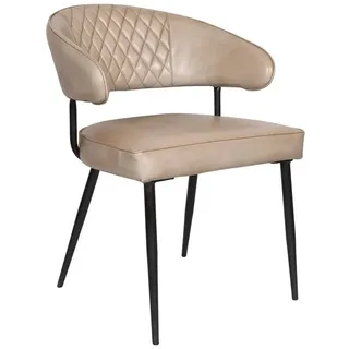 dasmöbelwerk Esszimmerstuhl Esszimmerstuhl Mombasa Leder Taupe Industrial Lederstuhl Stuhl beige
