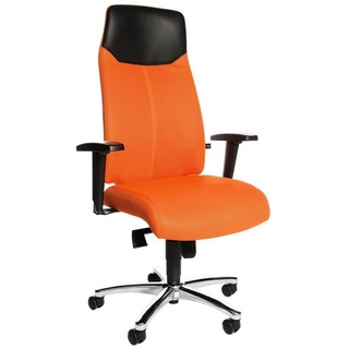 TOPSTAR Schreibtischstuhl High Sit Up, mit Armlehnen und Kopfstütze orange