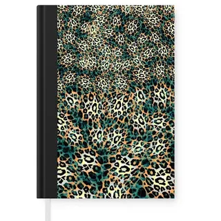 MuchoWow Notizbuch Leopard - Design - Mantel, Notebook, Notizblock a5, Tagebuch, Journal Liniert