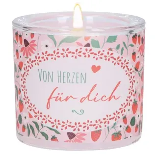 Butzon & Bercker Glaswindlicht zum Geburtstag - Von Herzen für dich