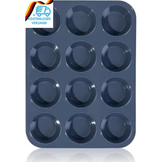 SUPER KITCHEN Große Muffinform Aus Silikon Für 12 Muffins, Antihaft Muffinblech