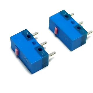 2pcs Original Huano Pink Dot Blue Shell 0,74n Maus Micro Switch 3Pin Goldlegierkontakte 80 Millionen Lebensdauer Huano Pink Dot Switches