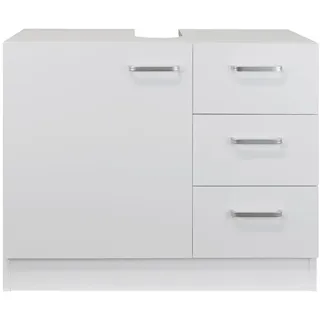 stabilo-sanitär Waschbeckenunterschrank "Knut" polarweiß matt mit 3 Schubladen, Waschtischunterschrank 63x30x54cm