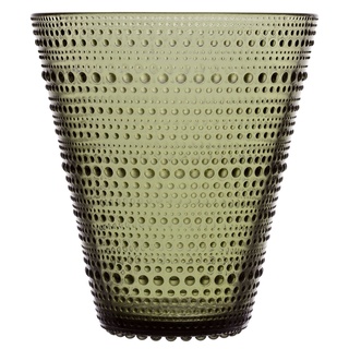 Iittala 1025722 Kastehelmi Vase 154mm, moosgrün, Glas