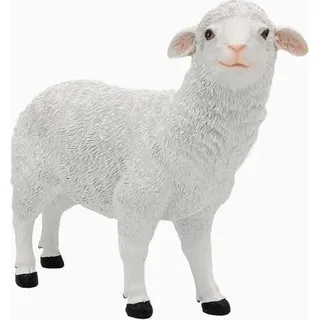 Schaf weisse Gartenfigur 37 cm x 32 cm schöne Figur für Haus und Garten - Weiß