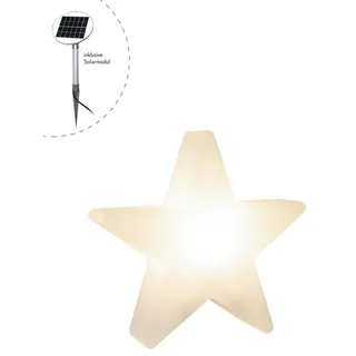 8 seasons DESIGN Dekoleuchte Kunststoff Ø 80 cm inkl. Solarmodul weiß