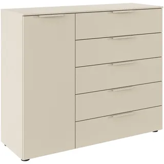 LeGer Home by Lena Gercke Kommode Sideboard SERINA 120 x 100 x 42 cm Beige (Champagner)
