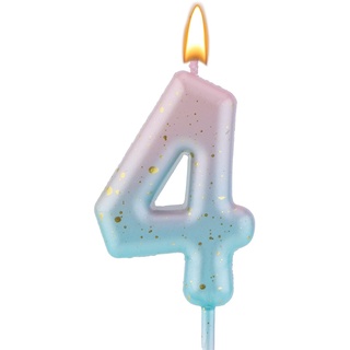 LUTER Farbverlaufs Zahlen Buchstaben Kerze, rosa-Blaue Farbverlaufs-Geburtstagskerzen für Kuchen Ziffern Buchstaben Geburtstagskerzen Dekoration für Geburtstag Partys Hochzeit (4)