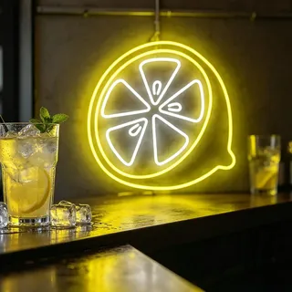 Zitronenscheibe Neonschild, Zitronen Küchenlicht Dekor, Zitronen Neonschild, Zitronen Küchen Neon Dekor