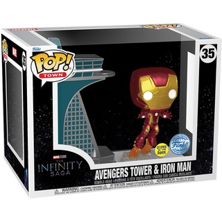 Iron Man - Avengers Tower & Iron Man (Funko Pop! Figur Town) (Glow in the Dark) Vinyl Figur 35 - Funko Pop! Figur - Funko Shop Deutschland - - Standard