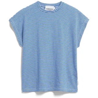 ARMEDANGELS Slub Jersey Stripe Blau/Lila S
