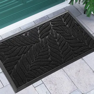 Yimobra Fußmatte, 75 x 43 cm, rutschfeste Sauberlaufmatte für draußen – Premium Fußmatte gegen Schmutz und Staub?Schwarz
