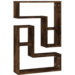 HEFZGDB Wandregale 2 STK. Räuchereiche 50x15x50 cm Holzwerkstoff Kleine Regale Kleines Wandregal Cd Regal Wandbrett für Küche Badezimmer Wohnbereich Arbeitszimmer