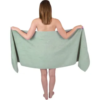 Betz Saunatuch XXL Badetuch Liegetuch Strandlaken Saunahandtuch Premium Frottee 100% Baumwolle Größe 70 x 200 cm Farbe heugrün