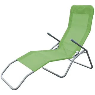 Saunaliegen Bäderliegen lime grün 142x58x99cm Sonnenliege Gartenliege - Grün
