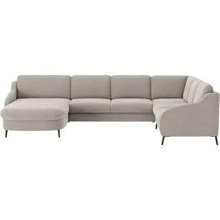sit&more Wohnlandschaft SIT & MORE "Soul U-Form", grau (anthrazit), B:356cm H:90cm T:227cm, 100% Polyester, Sofas, Wohnlandschaft, wahlweise mit Bettfunktion und Bettkasten oder Schubkasten