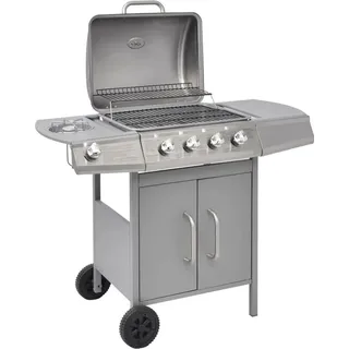 vidaXL Gasgrill 4+1 Brenner silber 41902