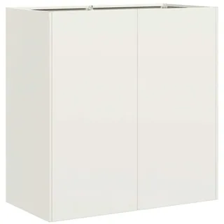vidaXL Pflanzkübel Weiß 80x40x80 cm Kaltgewalzter Stahl