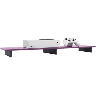 Vladon Game TV-Aufsatz 138,5 x 9,5 x 34,5 cm Weiß matt/Brombeer Hochglanz