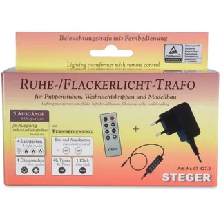 Riffelmacher & Weinberger Krippen-Zubehör Riffelmacher Ruhe- / Flackerlicht Trafo mit Fernbe weiß