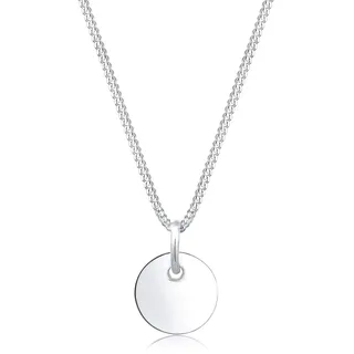 Elli Halskette Plättchen Anhänger Basic Geo Look 925 Sterling Silber
