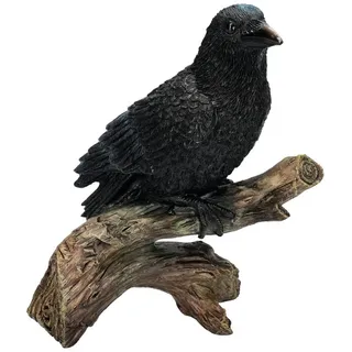 Figuren Shop GmbH Tierfigur Rabe Figur – Morrik Statue Gothic Dekoration Dekofigur 20.5 cm Vogel
