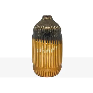 Senf Glasierte Keramikvase 18x18x33cm
