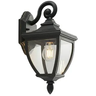 LINDBY Laterne Kunststoff 37,2 cm 1 x E27 schwarz