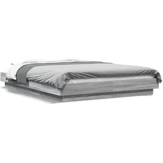vidaXL Bettgestell 140 x 190 cm Grau