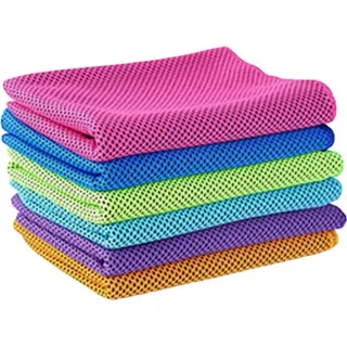 Cooles Fitnesshandtuch, 4er Set, sofort kalt, kühlende Handtücher, 30 x 80 cm, eiskalt, für heißes Wetter, Outdoor-Sport, Yoga, Laufen, Radfahr...